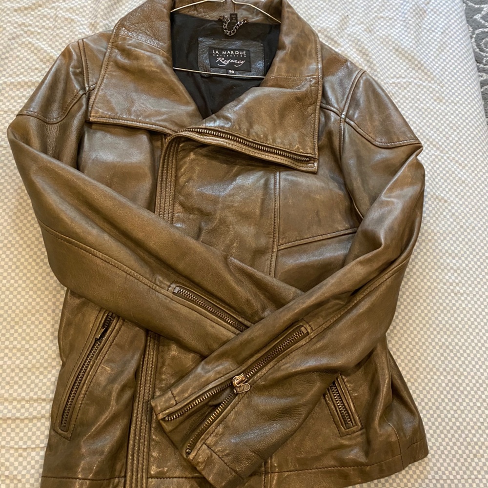 Real leather sweater